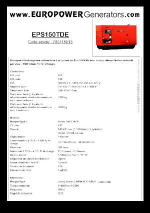 Generatori diesel Europower EPS150TDE (LS)