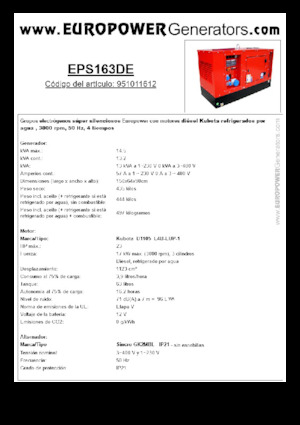 Generatori diesel Europower EPS163DE (S)