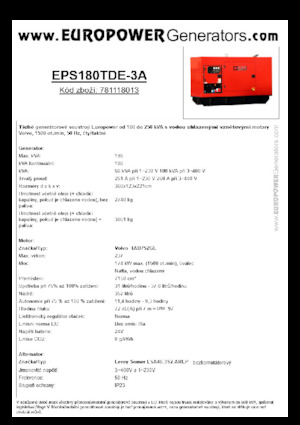 Generatori diesel Europower EPS180TDE-3A (LS)