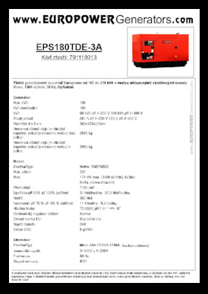 Generatori diesel Europower EPS180TDE-3A (MA)