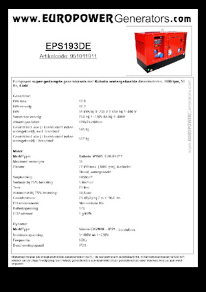 Generatori diesel Europower EPS193DE (S)