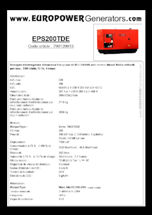 Generatori diesel Europower EPS200TDE (MA)