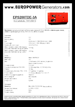 Generatori diesel Europower EPS200TDE-3A (MA)