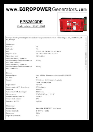 Generatori diesel Europower EPS2500DE (MA)