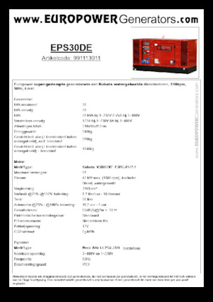 Generatori diesel Europower EPS30DE (MA)