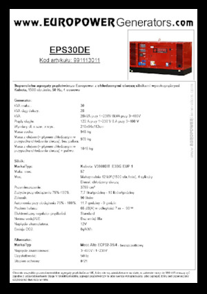Generatori diesel Europower EPS30DE (MA)