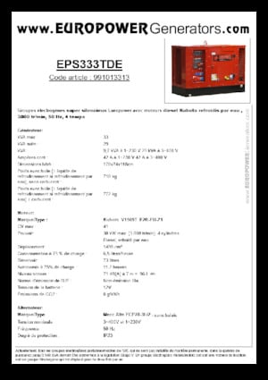 Generatori diesel Europower EPS333TDE (MA)