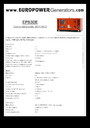 Generatori diesel Europower EPS3DE (S)