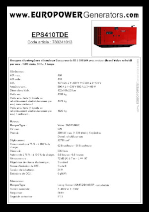 Generatori diesel Europower EPS410TDE (LS)