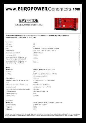 Generatori diesel Europower EPS44TDE (LS)