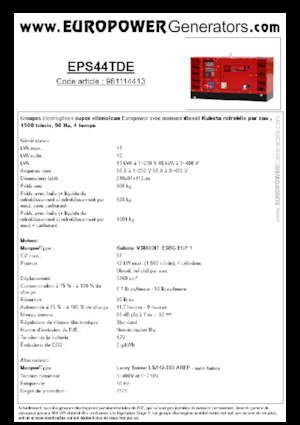 Generatori diesel Europower EPS44TDE (LS)