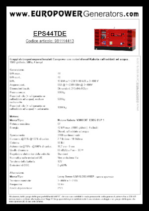 Generatori diesel Europower EPS44TDE (LS)