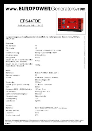 Generatori diesel Europower EPS44TDE (LS)