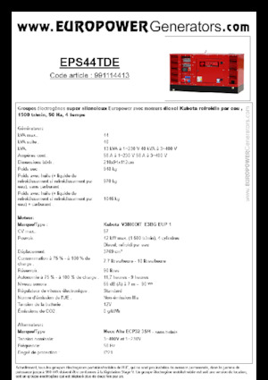 Generatori diesel Europower EPS44TDE (MA)