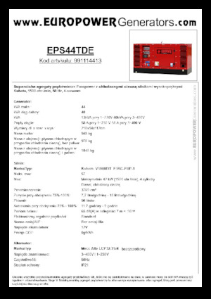 Generatori diesel Europower EPS44TDE (MA)
