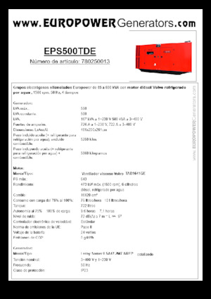 Generatori diesel Europower EPS500TDE (LS)