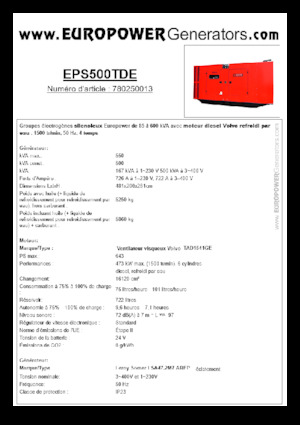 Generatori diesel Europower EPS500TDE (LS)