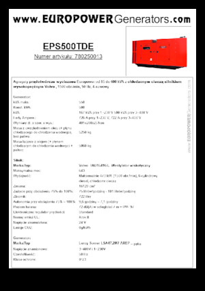 Generatori diesel Europower EPS500TDE (LS)