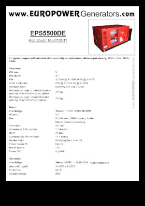 Generatori diesel Europower EPS5500DE (S)