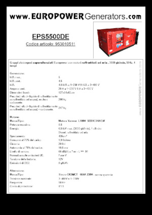 Generatori diesel Europower EPS5500DE (S)