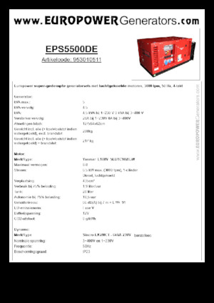 Generatori diesel Europower EPS5500DE (S)