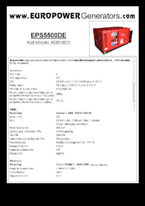 Generatori diesel Europower EPS5500DE (S)