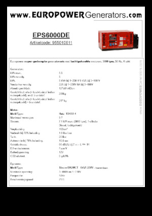 Generatori diesel Europower EPS6000DE (S)
