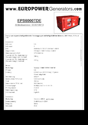 Generatori diesel Europower EPS6000TDE (S)
