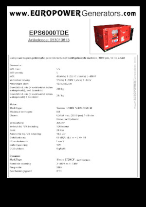 Generatori diesel Europower EPS6000TDE (S)