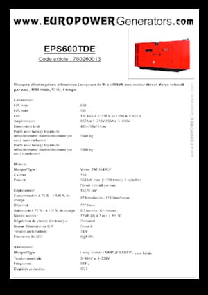 Generatori diesel Europower EPS600TDE (LS)