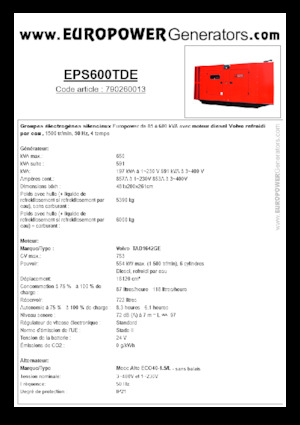 Generatori diesel Europower EPS600TDE (MA)