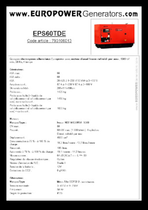Generatori diesel Europower EPS60TDE (MA)