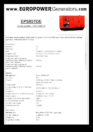 Generatori diesel Europower EPS85TDE (MA)
