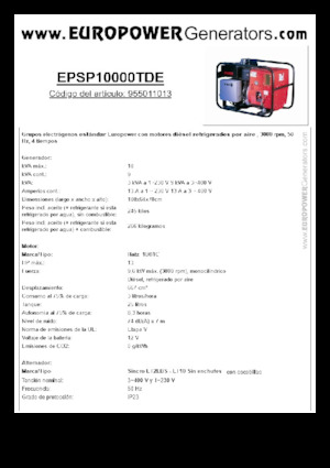 Generatori diesel Europower EPSP10000TDE (S)
