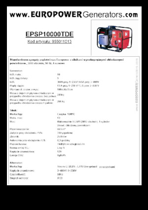 Generatori diesel Europower EPSP10000TDE (S)