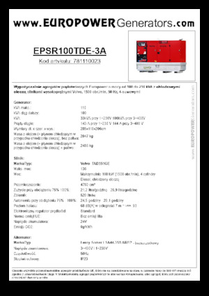 Generatori diesel Europower EPSR100TDE-3A (LS)