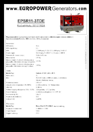 Generatori diesel Europower EPSR11-3TDE (MA)