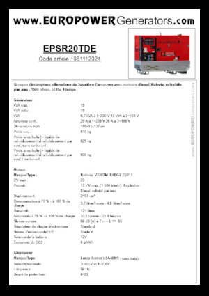 Generatori diesel Europower EPSR20TDE (LS)