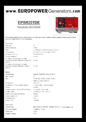 Generatori diesel Europower EPSR20TDE (MA)