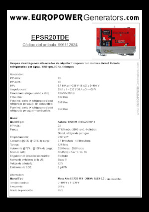 Generatori diesel Europower EPSR20TDE (MA)