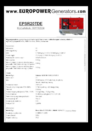 Generatori diesel Europower EPSR20TDE (MA)