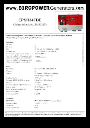 Generatori diesel Europower EPSR34TDE (MA)