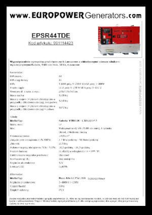 Generatori diesel Europower EPSR44TDE (MA)