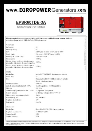 Generatori diesel Europower EPSR60TDE-3A (MA)