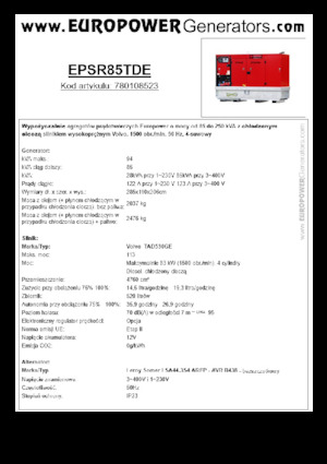 Generatori diesel Europower EPSR85TDE (LS)