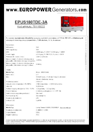 Generatori diesel Europower EPUS180TDE-3A (LS)