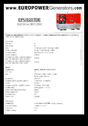 Generatori diesel Europower EPUS20TDE (LS)