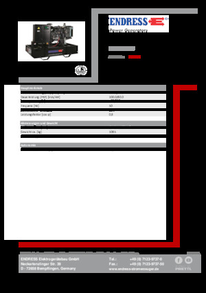 Generatori diesel Endress ESE 110 PW 