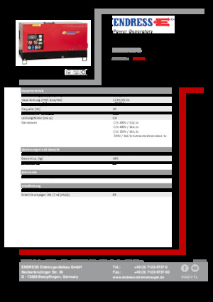 Generatori diesel Endress ESE 15 YW-B