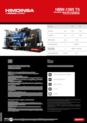 Generatori diesel HIMOINSA HBW-1385 T5